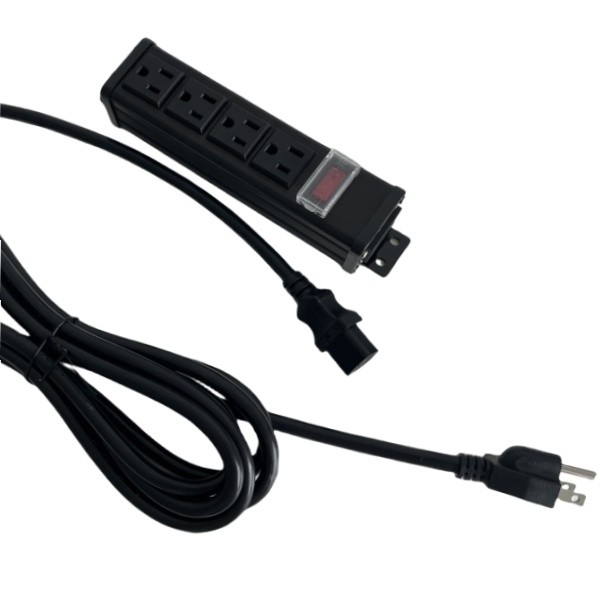 Capacità di uscita 15A 125V 4 presa di corrente USA con servizio OEM opzionale, metallo Shell PDU, Power Strip