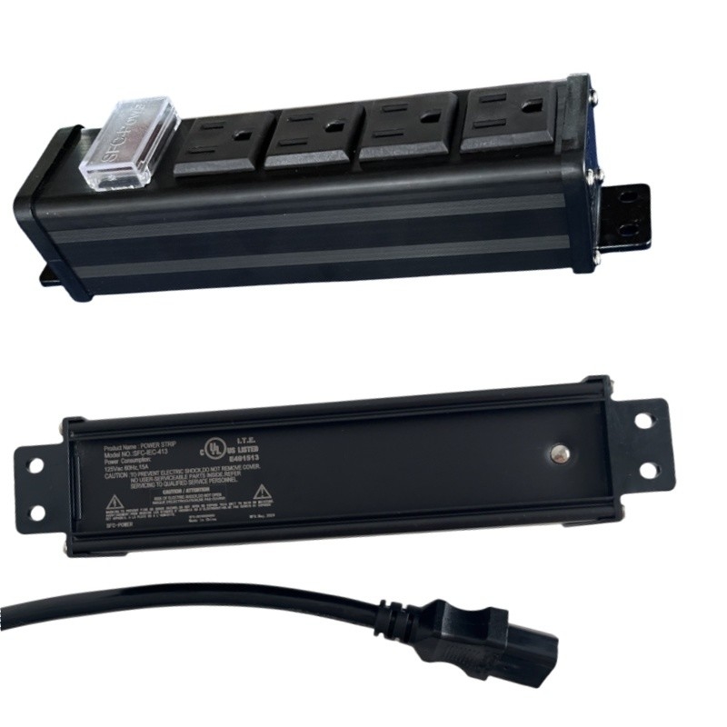 Capacità di uscita 15A 125V 4 presa di corrente USA con servizio OEM opzionale, metallo Shell PDU, Power Strip