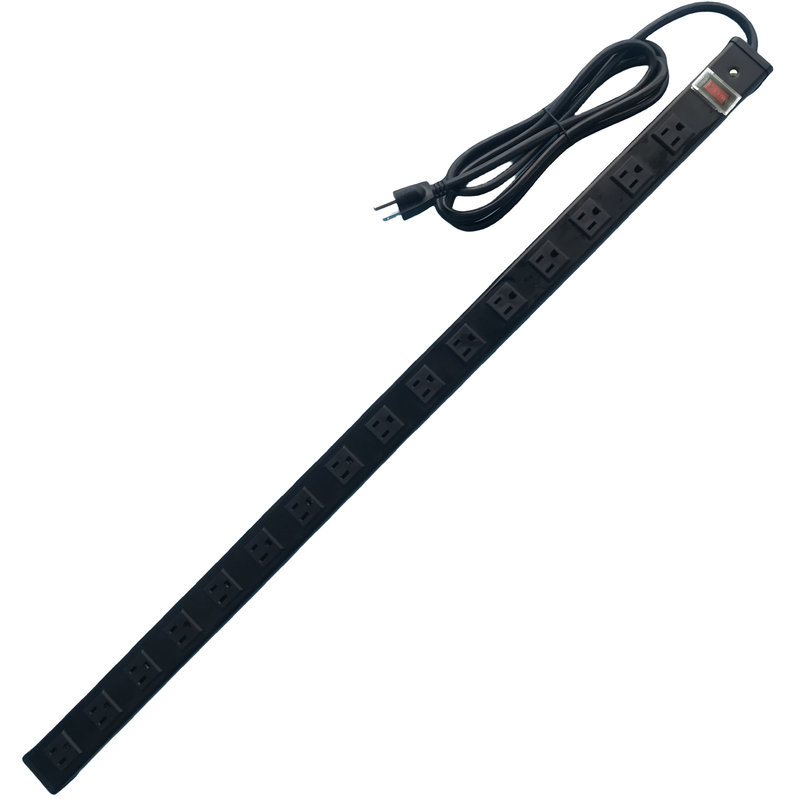 15A Corrente nominale Striscia di alimentazione multiuscita con 16 Jack Standard 3-prong UL Approval US Socket
